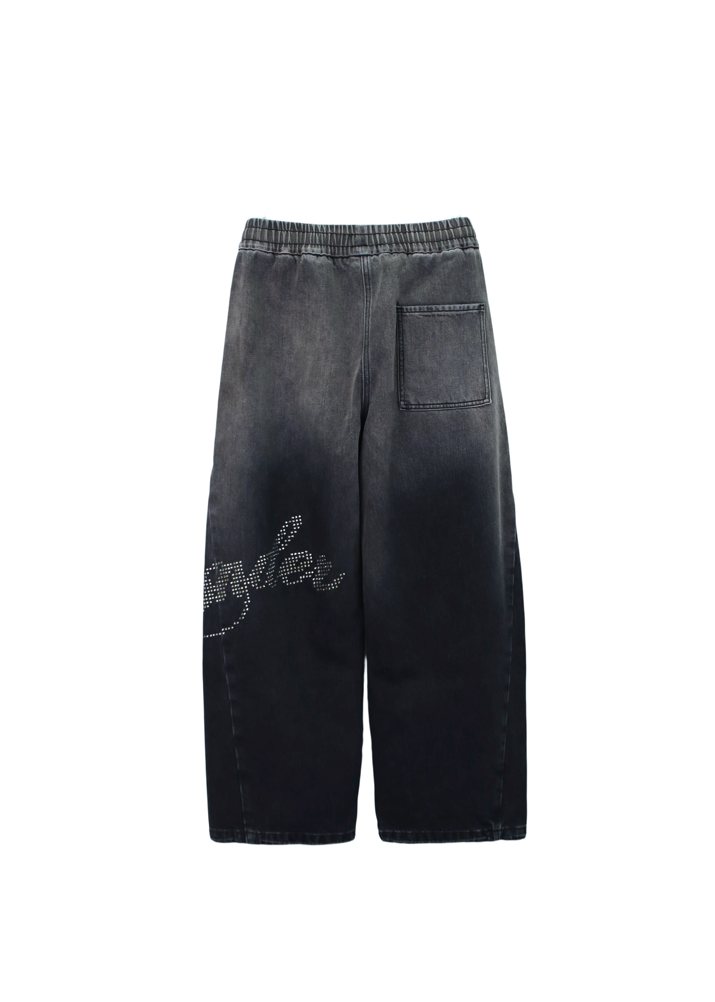 Yonder - Black and Gray Rhinestone Denim Pants