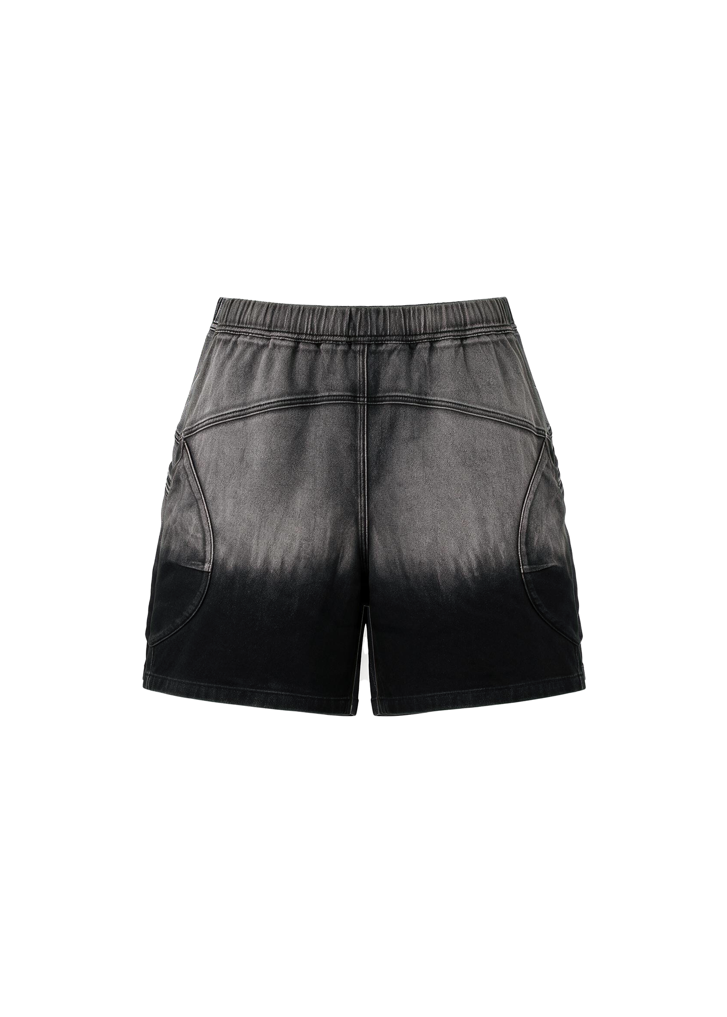 Yonder - Black and Gray Ombre Washed Shorts
