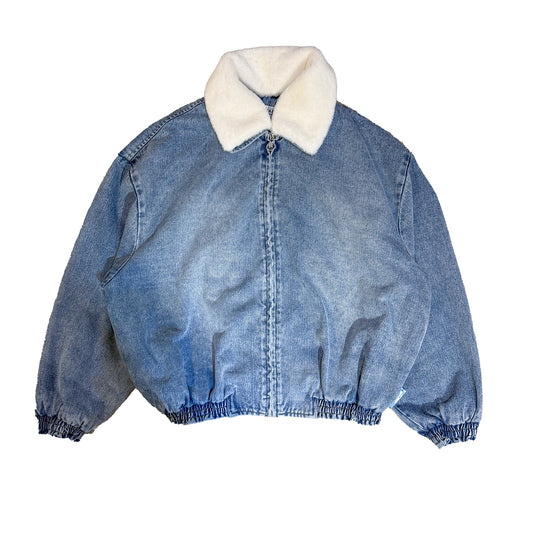 ILLUSTRATE YOUR HEART - ZIP UP JACKET W/ DETACHABLE FAUX FUR COLLAR (PRE-ORDER ITEM)