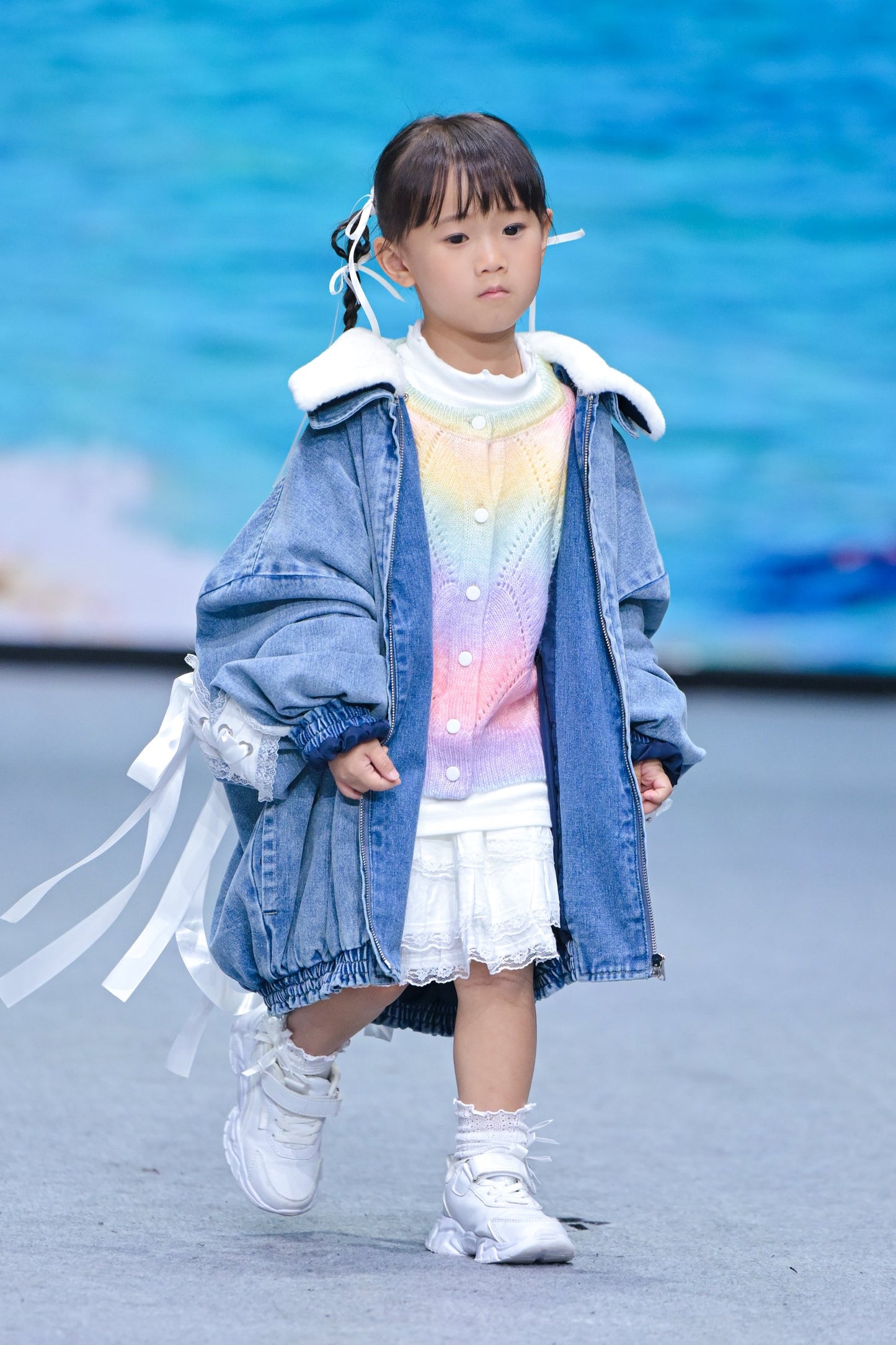ILLUSTRATE YOUR HEART - ZIP UP JACKET W/ DETACHABLE FAUX FUR COLLAR (PRE-ORDER ITEM)