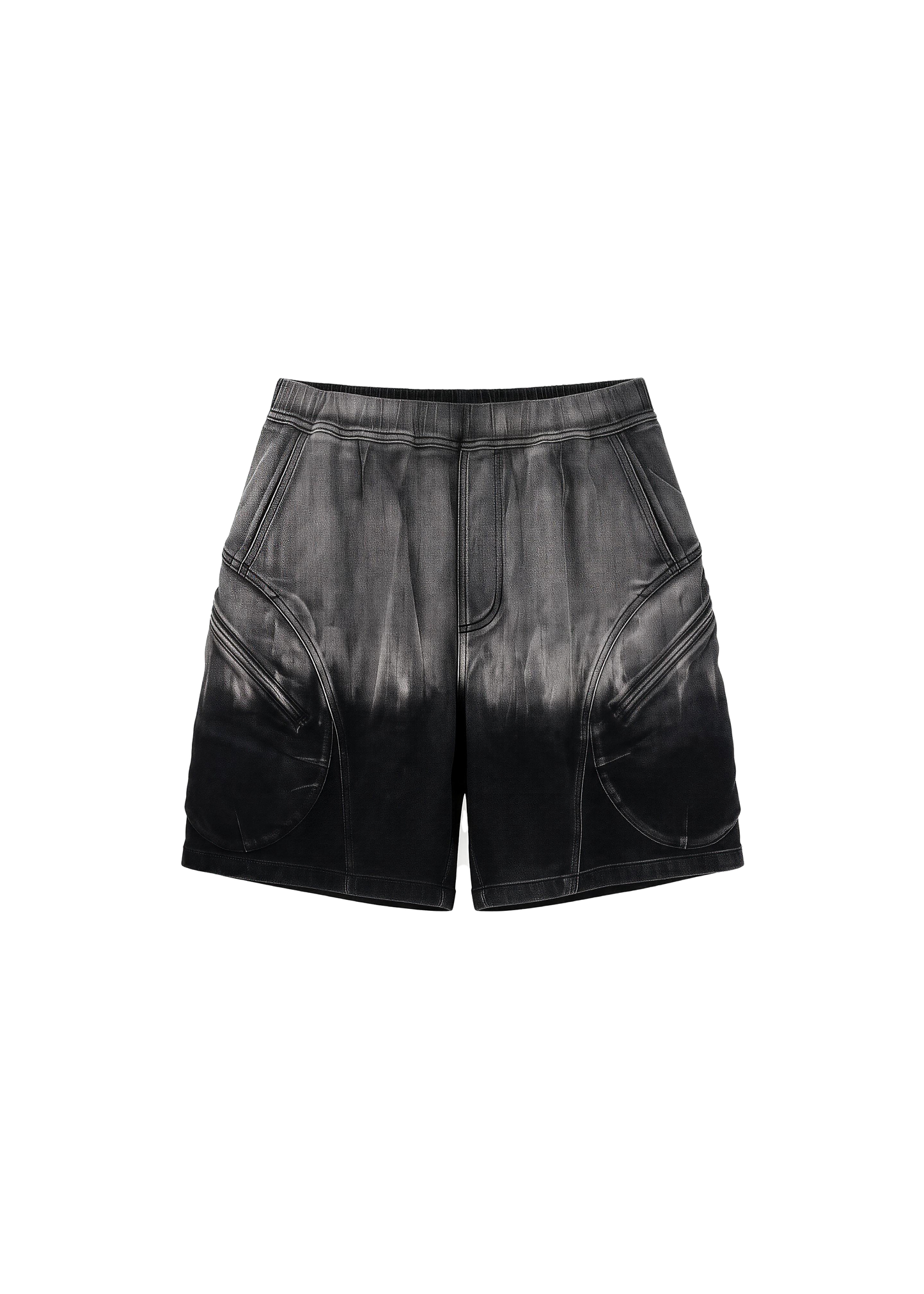 Yonder - Black and Gray Ombre Washed Shorts