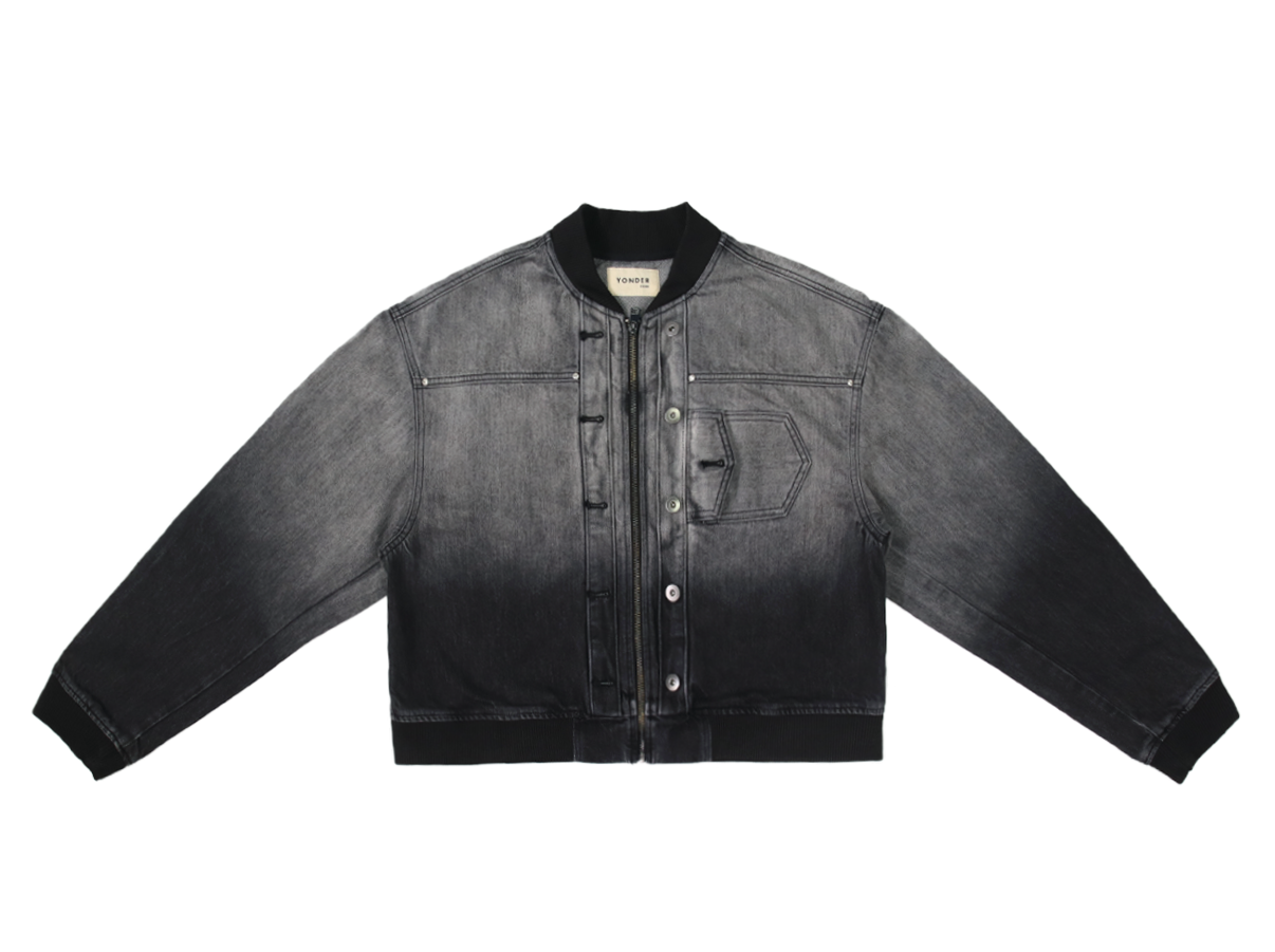 Yonder - Black and Gray Ombre Washed  Denim Jacket
