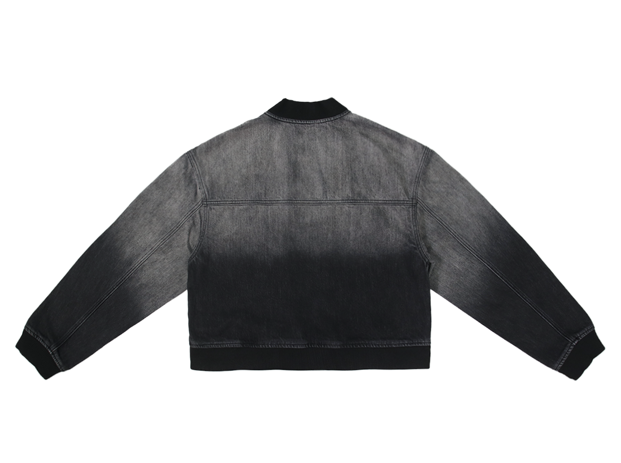 Yonder - Black and Gray Ombre Washed  Denim Jacket