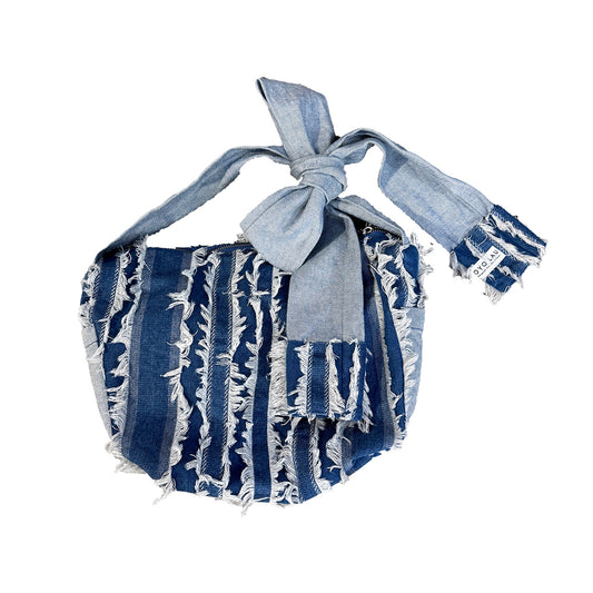 ILLUSTRATE YOUR HEART - STRIPE DENIM 2-WAY BAG