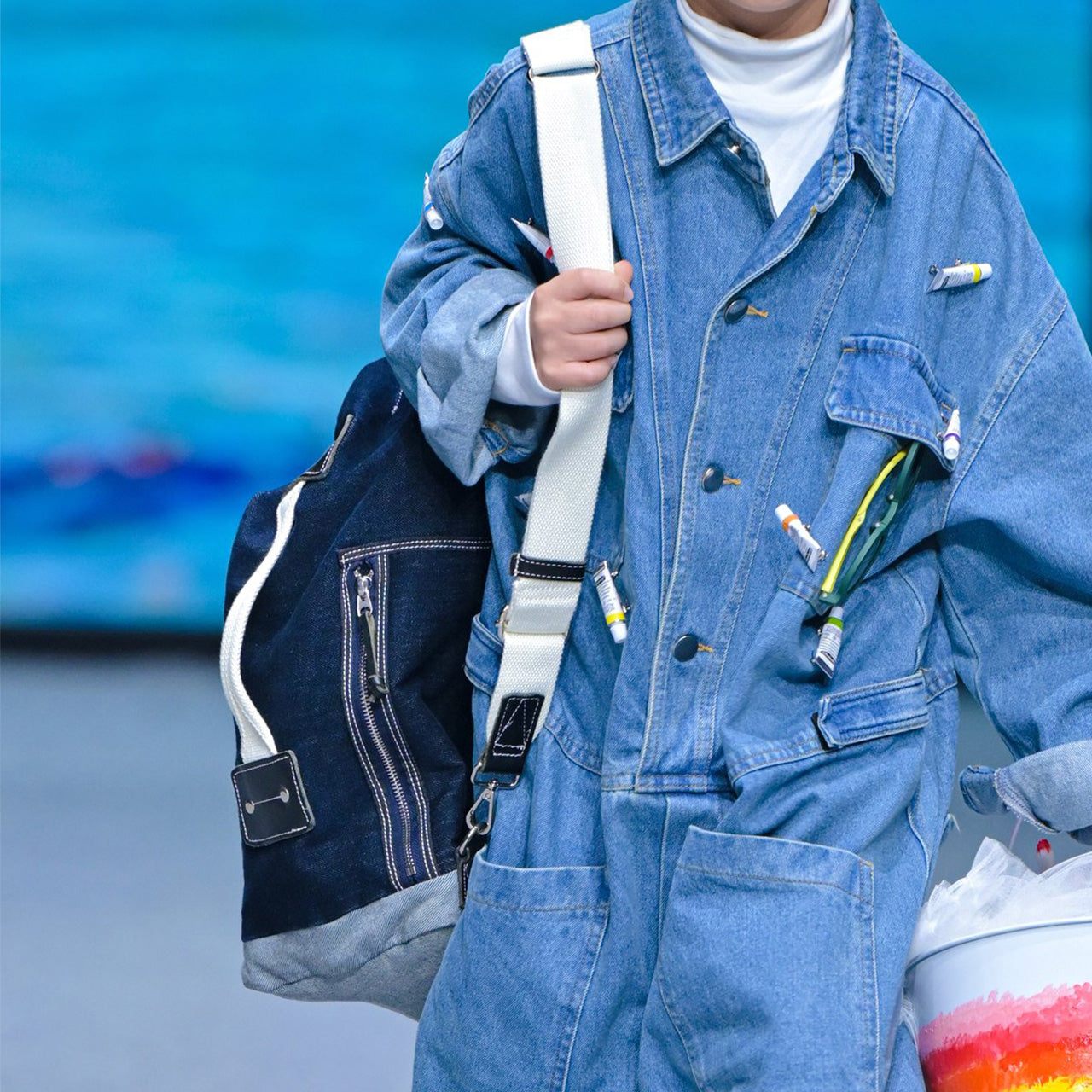 DEBRICS - DENIM 2-WAY BACKPACK