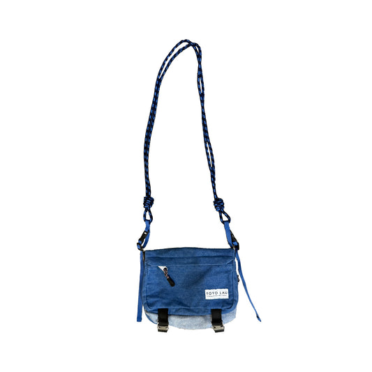 ILLUSTRATE YOUR HEART - DENIM 2-WAY MULTI-POCKETS REVERSIBLE SHOULDER BAG (PRE-ORDER ITEM)