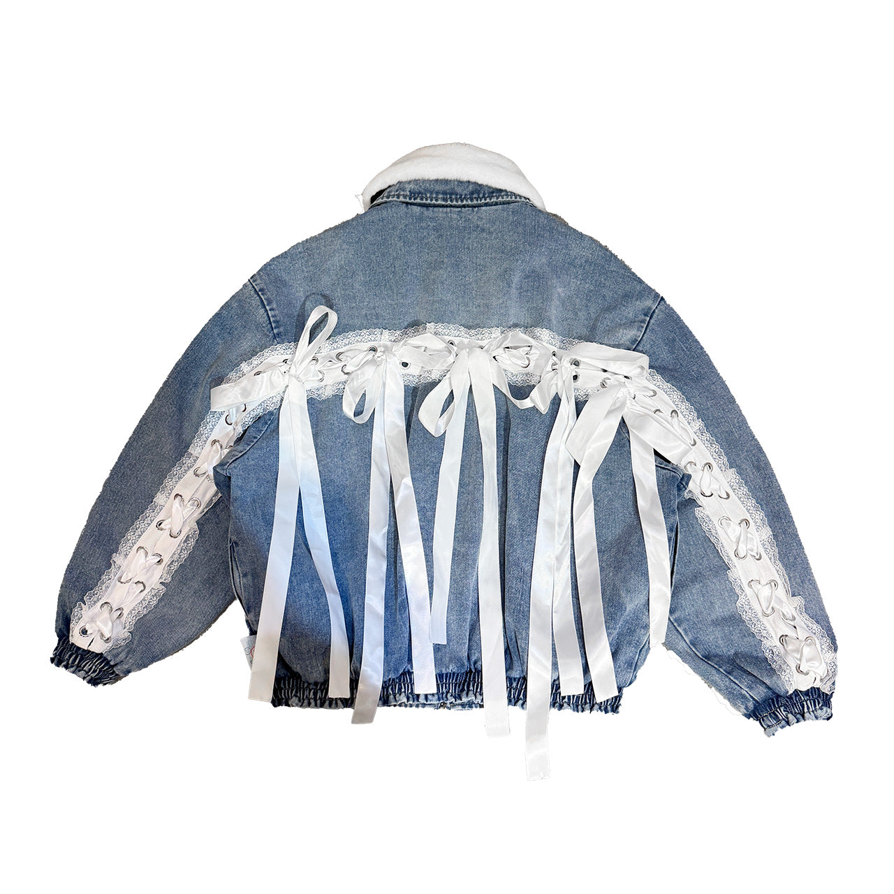 ILLUSTRATE YOUR HEART - ZIP UP JACKET W/ DETACHABLE FAUX FUR COLLAR (PRE-ORDER ITEM)