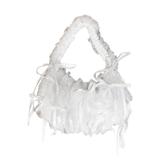 ILLUSTRATE YOUR HEART - RIBBON SHEER SANTIN SHOULDER BAG