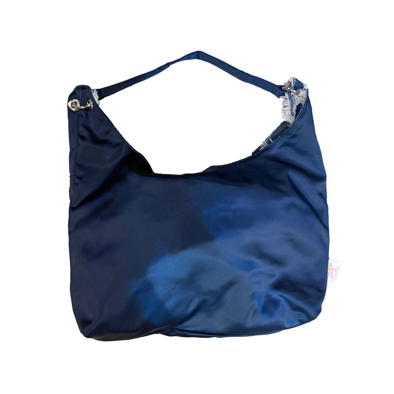 ILLUSTRATE YOUR HEART - RIBBON DENIM SANTIN REVERSIBLE BAG