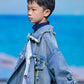 ILLUSTRATE YOUR HEART - STRIPE DENIM JACKET